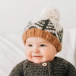 Hand Knit Beanie | Forest -Tiny Baby Essentials Store huggalug childrens hand kinit beanie in forestcopy