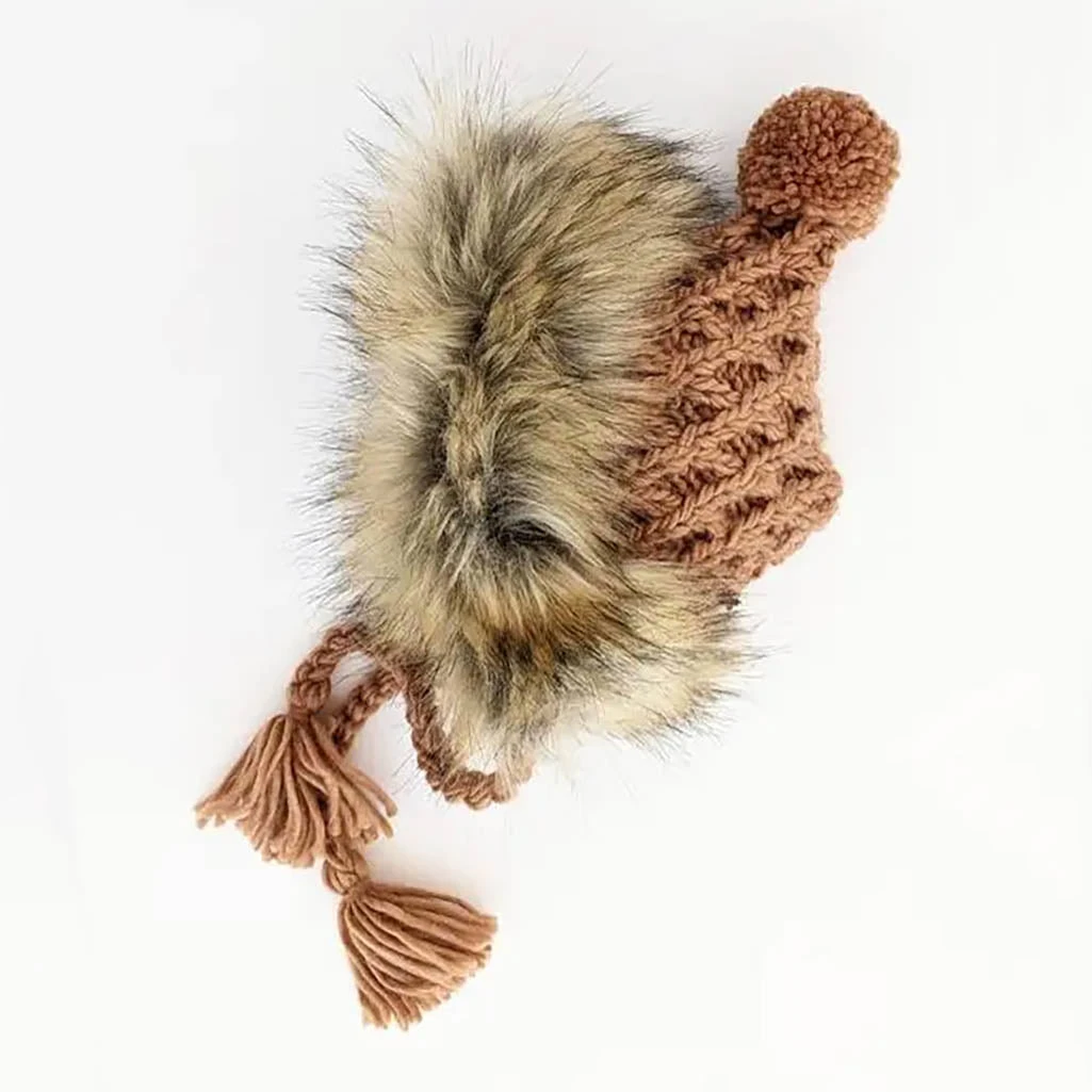 Huggalugs Hand Knit Bonnet | Pecan 1 Huggalugs Hand Knit Bonnet | Pecan