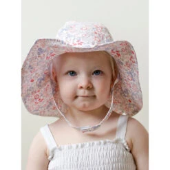 Baby & Toddler Sunhats -Tiny Baby Essentials Store huggalugs sunhat flora flowered3