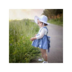 Baby & Toddler Sunhats -Tiny Baby Essentials Store huggalugs sunhat white seersucker3