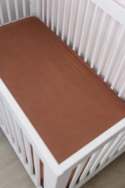Bamboo Stretch Crib Sheet | Rust -Tiny Baby Essentials Store image 6d5faacc 8753 43a0 85e4 4b2873d76467