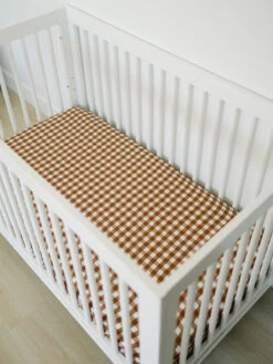 Muslin Crib Sheet | Gingham -Tiny Baby Essentials Store image 980c3e44 4d37 44f9 90d4 38117a2da9cb