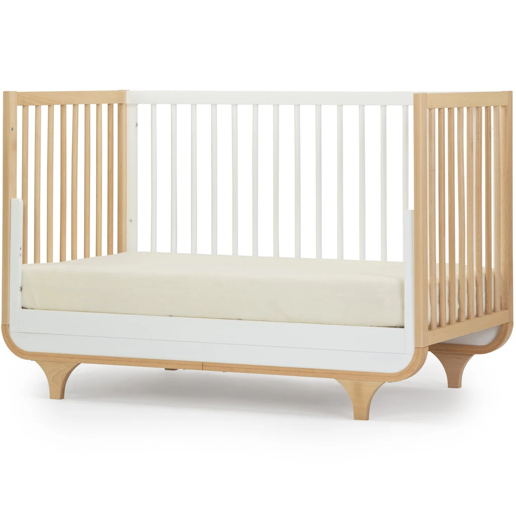 Jolly 3-in-1 Convertible Crib | White/Natural 5 Jolly 3-in-1 Convertible Crib | White/Natural - Image 5
