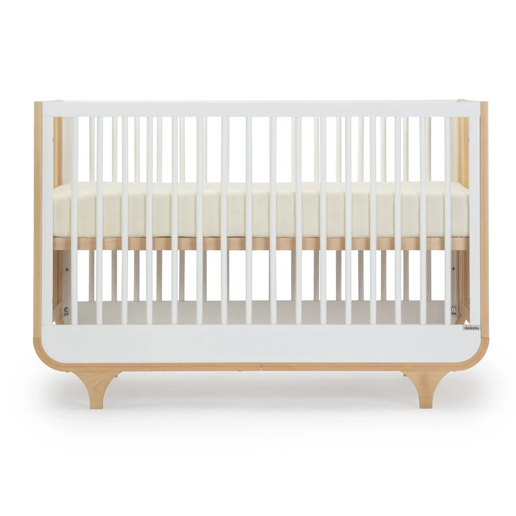 Jolly 3-in-1 Convertible Crib | White/Natural 3 Jolly 3-in-1 Convertible Crib | White/Natural - Image 3