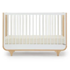 Jolly 3-in-1 Convertible Crib | White/Natural