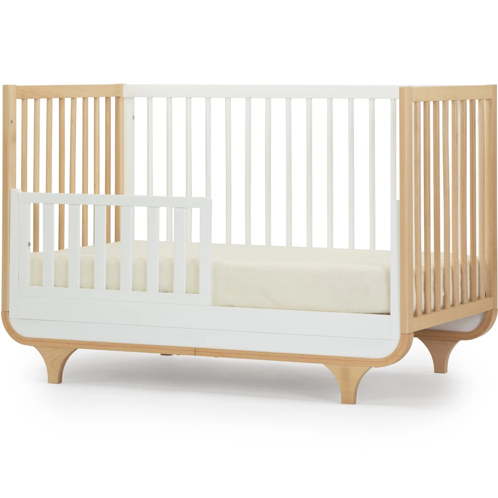 Jolly 3-in-1 Convertible Crib | White/Natural 4 Jolly 3-in-1 Convertible Crib | White/Natural - Image 4