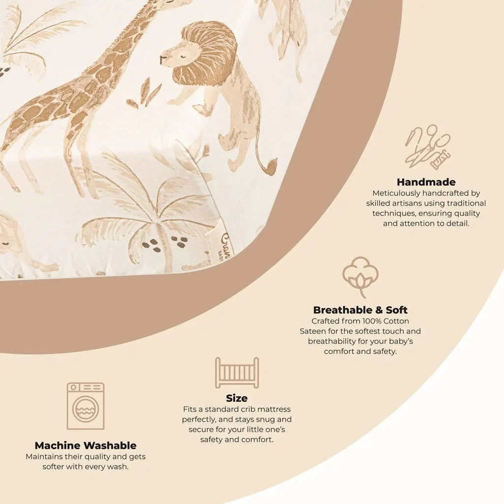 Kendi Crib Sheet | Safari Animal 5 Kendi Crib Sheet | Safari Animal - Image 5