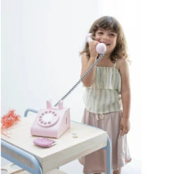 Wooden Telephone 14 Wooden Telephone -Tiny Baby Essentials Store kiko telephone pink2