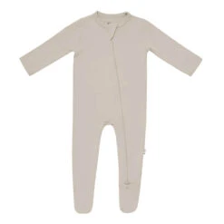 Zippered Footie | Solid Color -Tiny Baby Essentials Store kyte baby khaki romper for babies zipcopy e6d1bcfb f842 4c7e 9480 573d546b538a