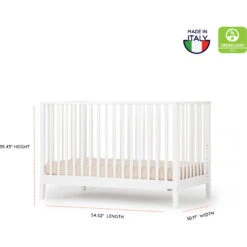 Lala 3-in-1 Convertible Crib -Tiny Baby Essentials Store lala crib wht
