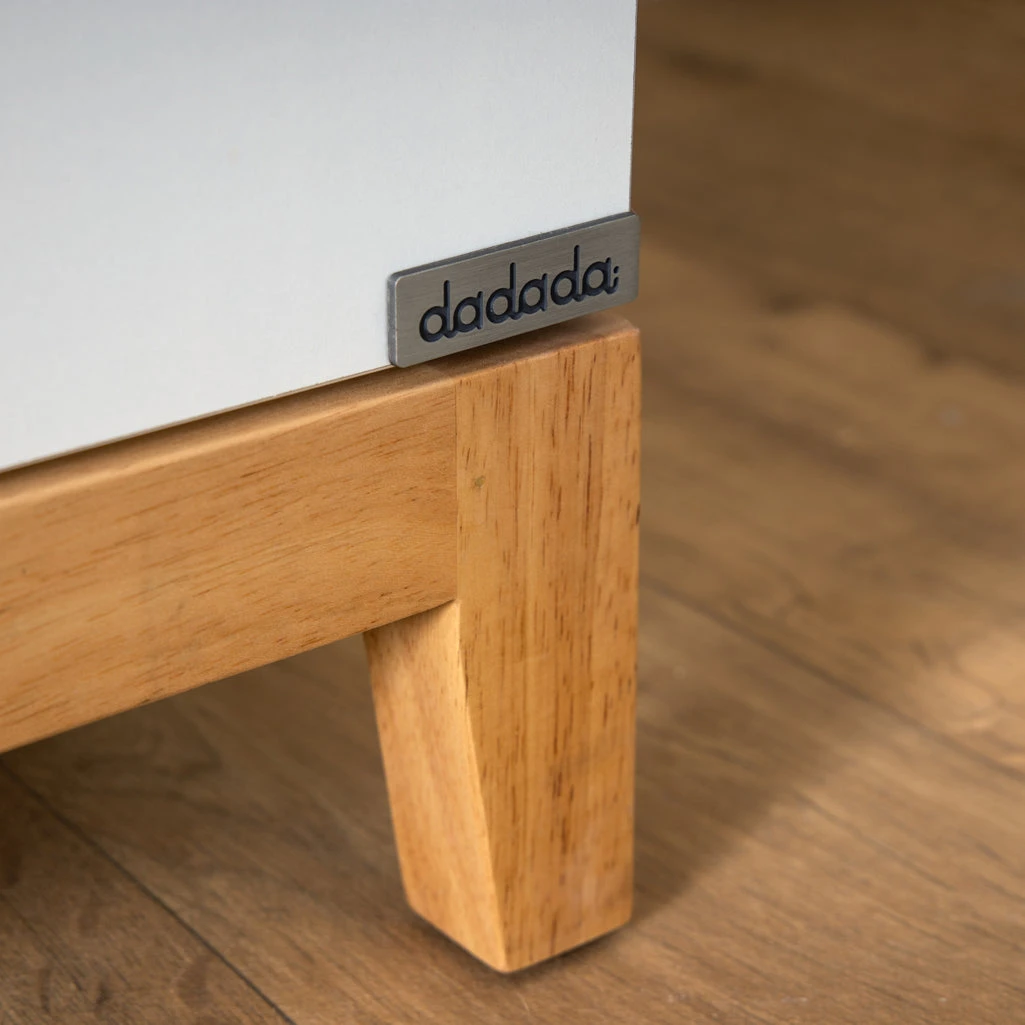 Lala Little 3-Drawer Dresser | White/Natural 8 Lala Little 3-Drawer Dresser | White/Natural - Image 8