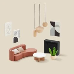 Modern Family Dollhouse 19 Modern Family Dollhouse -Tiny Baby Essentials Store living