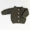 Garter Stitch Cardigan Sweater | Loden