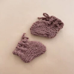 Classic Booties -Tiny Baby Essentials Store mauve booties