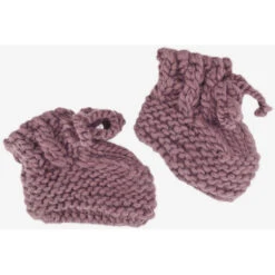 Classic Booties -Tiny Baby Essentials Store mauve booties2