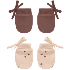 No Scratch Mittens | Tulips, Plum