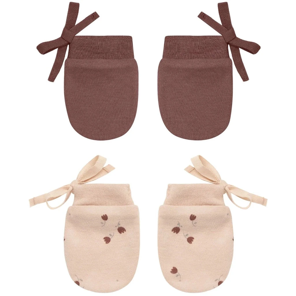 No Scratch Mittens | Tulips, Plum 1 No Scratch Mittens | Tulips, Plum