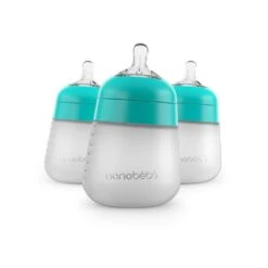 Nanobébé US Flexy Silicone Baby Bottle -Tiny Baby Essentials Store nanobebe teal 3 pack flexy silicone baby bottle 15276071911466