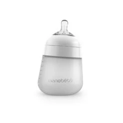 Nanobébé US Flexy Silicone Baby Bottle -Tiny Baby Essentials Store nanobebe white single flexy silicone baby bottle 15276074991658