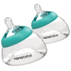 Breastmilk Baby Bottle 25 Breastmilk Baby Bottle -Tiny Baby Essentials Store nanobebe BreastmilkBottle 2 Pack Hero Teal