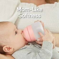 Nanobébé US Flexy Silicone Baby Bottle -Tiny Baby Essentials Store nanobebeflexybottle5ozpinkmom likesoftness