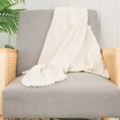 Oatmeal Boho Knit Blanket -Tiny Baby Essentials Store oatmeal knit blanket3