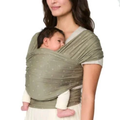 Ergobaby Aura Baby Wrap -Tiny Baby Essentials Store olive diamonds 1 3 1
