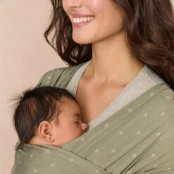 Ergobaby Aura Baby Wrap -Tiny Baby Essentials Store olive diamonds 3