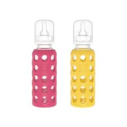 9 Oz Glass Baby Bottle 2 Pack 14 9 Oz Glass Baby Bottle 2 Pack -Tiny Baby Essentials Store raspberry mango