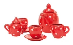 Moulin Roty Red Ceramic Tea Set