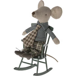 Maileg Mouse Rocking Chair 7 Maileg Mouse Rocking Chair -Tiny Baby Essentials Store rockingchairgreen2