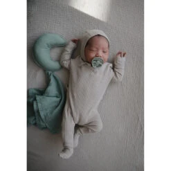 Mushie Moon Lovey -Tiny Baby Essentials Store roman green lifestyle