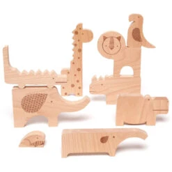 Petit Collage Safari Wooden Puzzle + Play Set