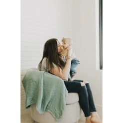 Little Unicorn Deluxe Muslin Quilt -Tiny Baby Essentials Store sage deluxe quilt