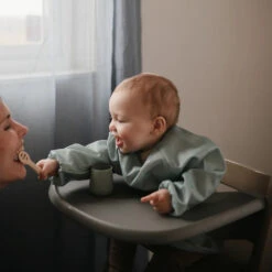 Mushie Long Sleeve Bib -Tiny Baby Essentials Store shoot zion lily 2kids 101