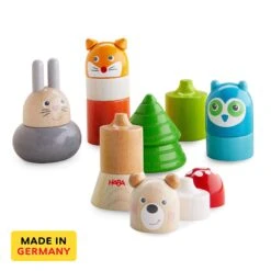HABA Forest Animals Wooden Stacking Toy -Tiny Baby Essentials Store stacking toy forest 306960 2