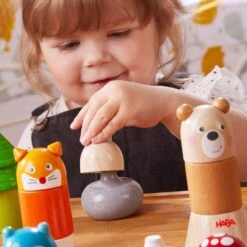 HABA Forest Animals Wooden Stacking Toy -Tiny Baby Essentials Store stacking toy forest 306960 ls5