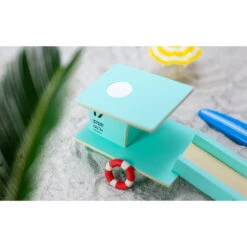Santa Monica Tower -Tiny Baby Essentials Store teal top view lifestyle