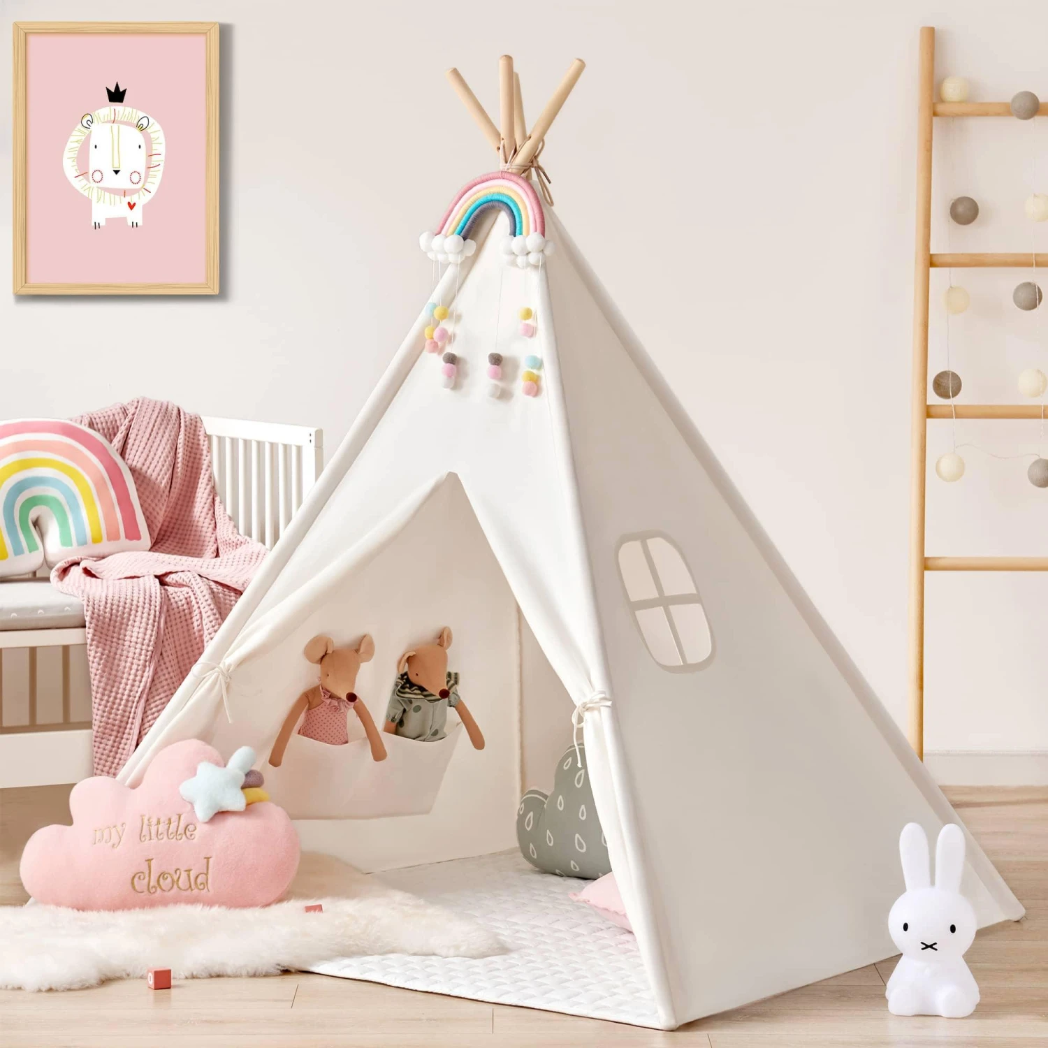 Teepee For Kids With Mat 1 Teepee For Kids With Mat