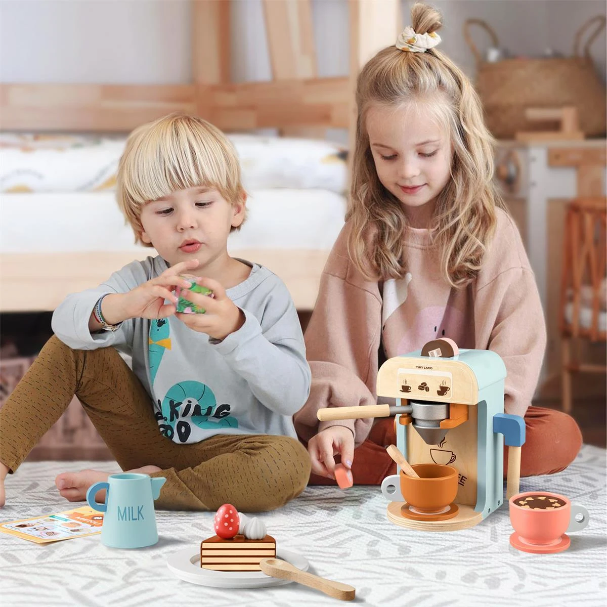 Wooden Kids Play Coffee Maker Set 2 Wooden Kids Play Coffee Maker Set - Image 2