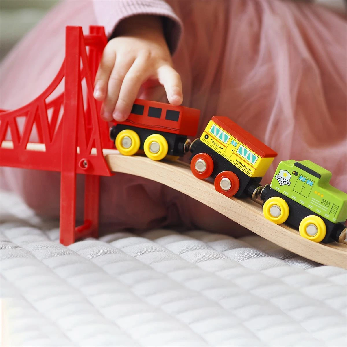 Wooden Train Set 110 Pcs 3 Wooden Train Set 110 Pcs - Image 3