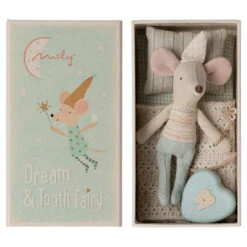 Maileg Tooth Fairy Mouse In Matchbox -Tiny Baby Essentials Store tooth fairy mouse in matchbox brother 02