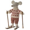 Maileg Winter Mouse With Ski Set