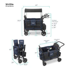 W4 Stroller Wagon Elite 39 W4 Stroller Wagon Elite -Tiny Baby Essentials Store wonderfold wagon elite w4 navy blue stroller