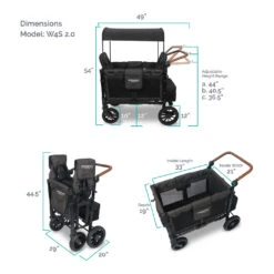 W4 Stroller Wagon | Luxe 26 W4 Stroller Wagon | Luxe -Tiny Baby Essentials Store wonderfold wagon in volcanic black w4 luxe
