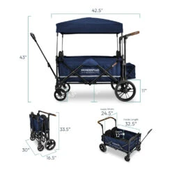 X4 Stroller Wagon -Tiny Baby Essentials Store wonderfold wagon navy x4 stroller