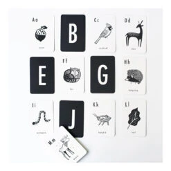Alphabet Cards -Tiny Baby Essentials Store woodland alphabet card