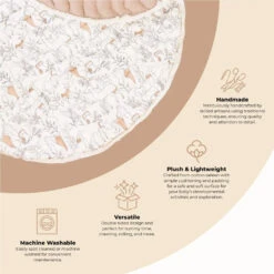 Ezra Woodland Quilted Playmat -Tiny Baby Essentials Store woodland playmat4