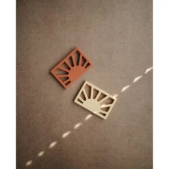 Mushie Sun Teether 30 Mushie Sun Teether -Tiny Baby Essentials Store yellow and clay sun teetherd