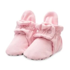 Cozie Fleece Booties With Grippers Pinks -Tiny Baby Essentials Store zutano baby pink grippers booties